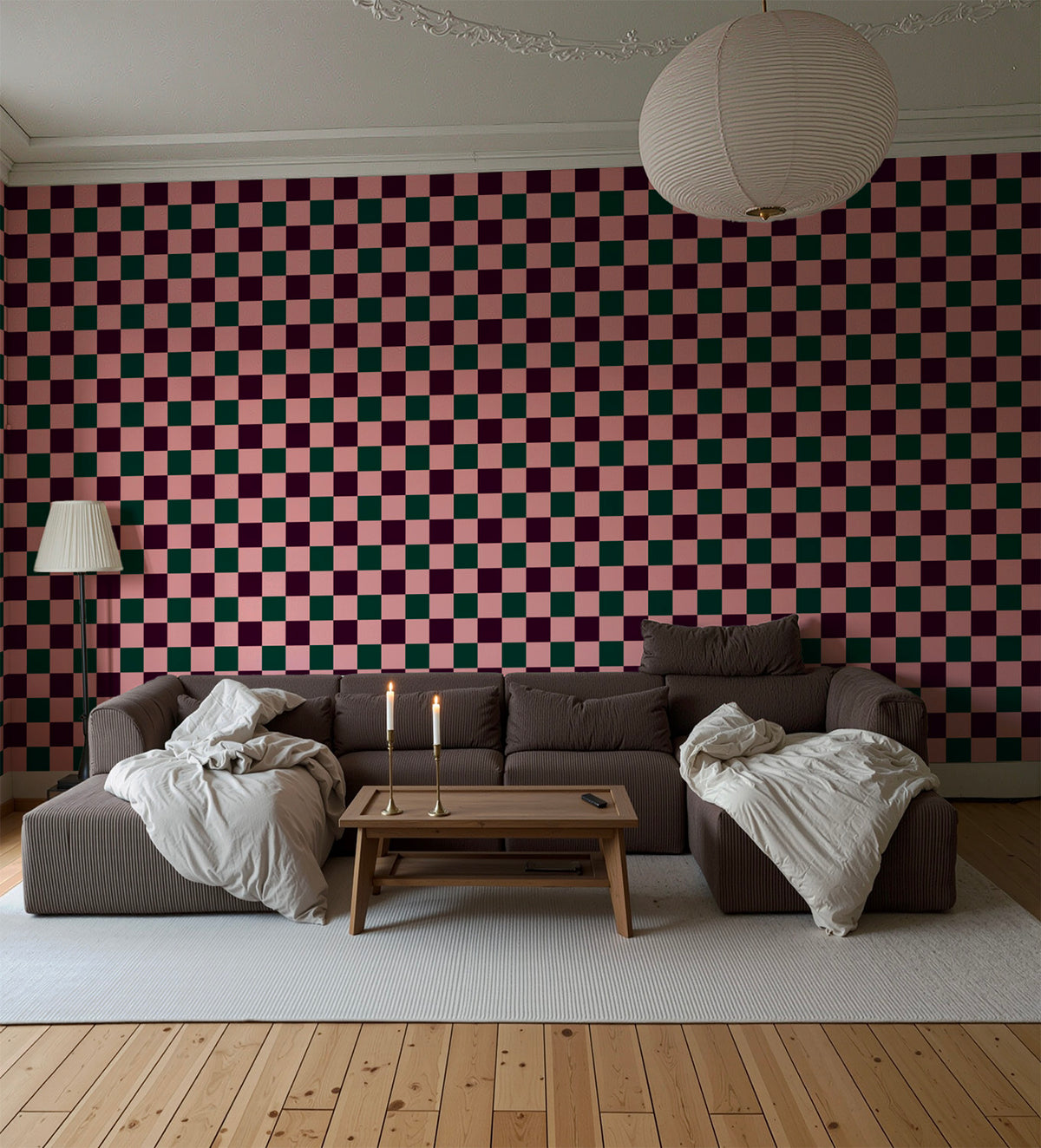 Grand Check | Tricolore Burgundy Green