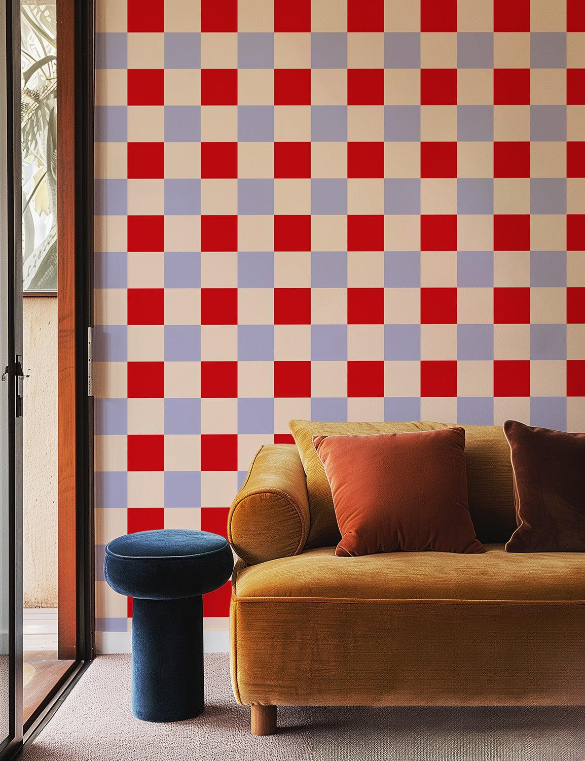 Grand Check | Tricolore Purple Red