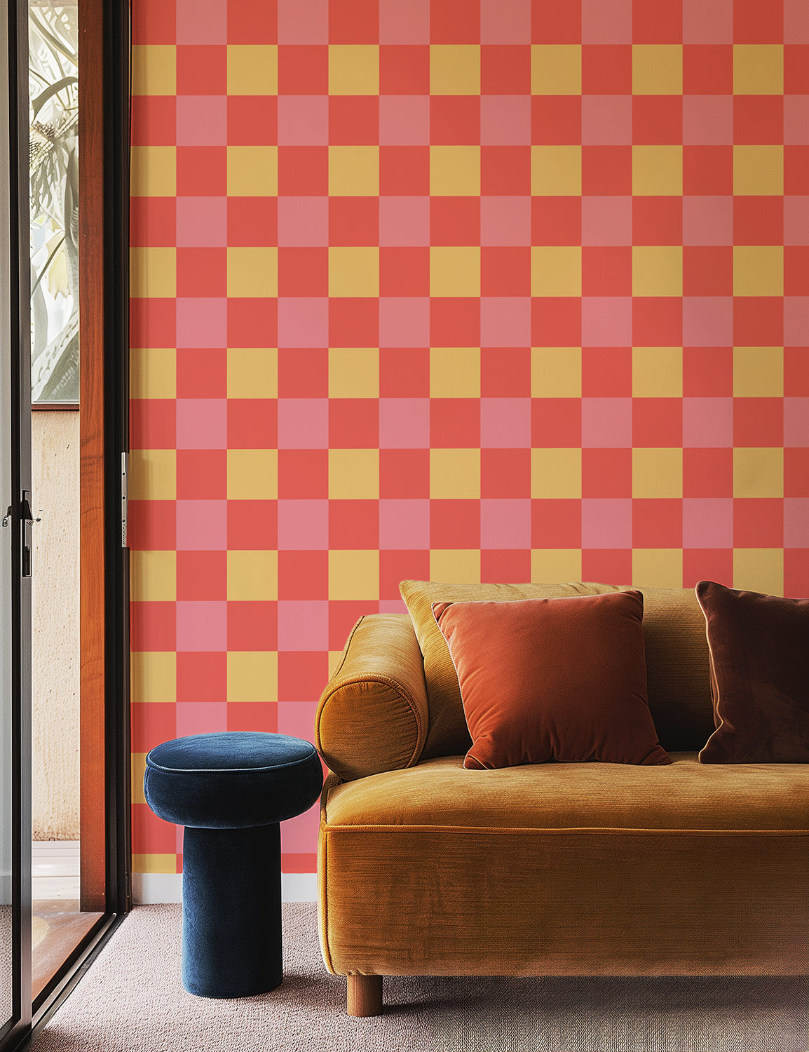 Grand Check | Tricolore Yellow Pink