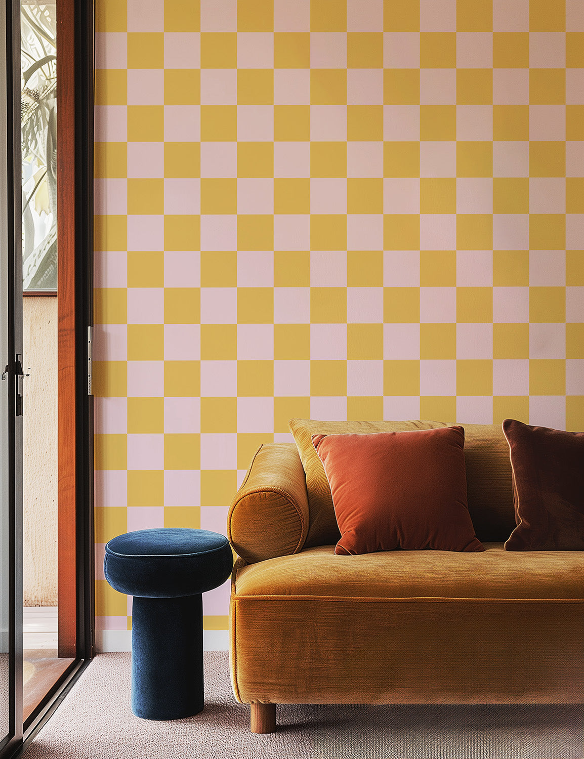 Grand Check | Yellow Pink