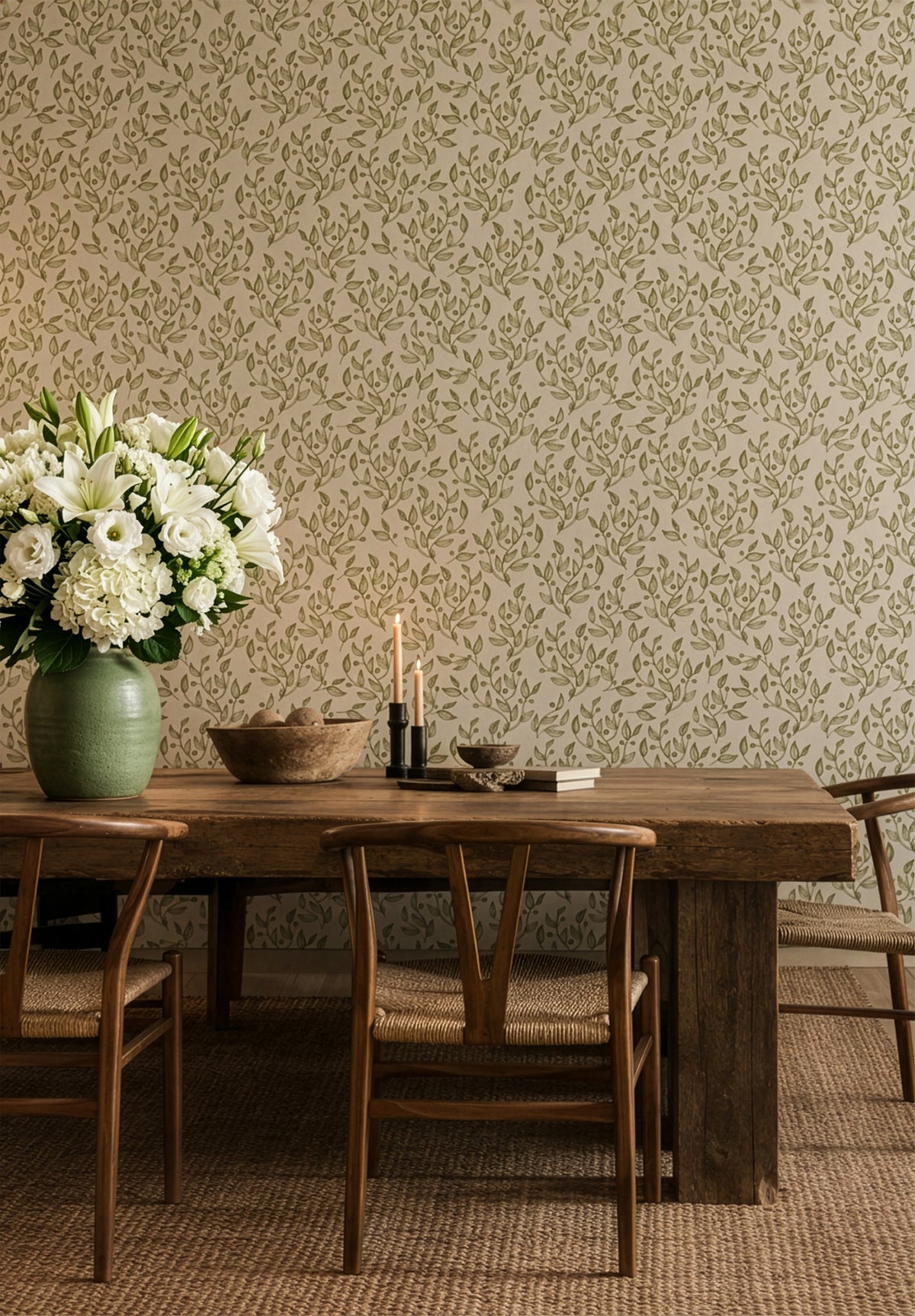 Minimalist Leaves | Olive Green