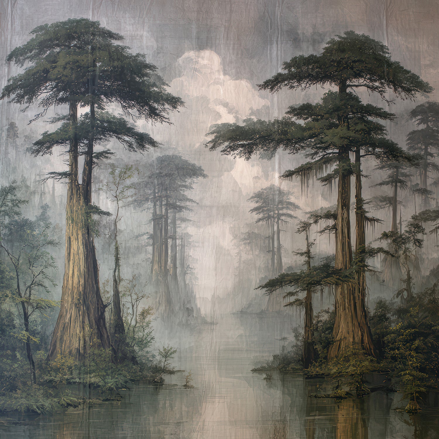 Misty Cypress Swamp Mural