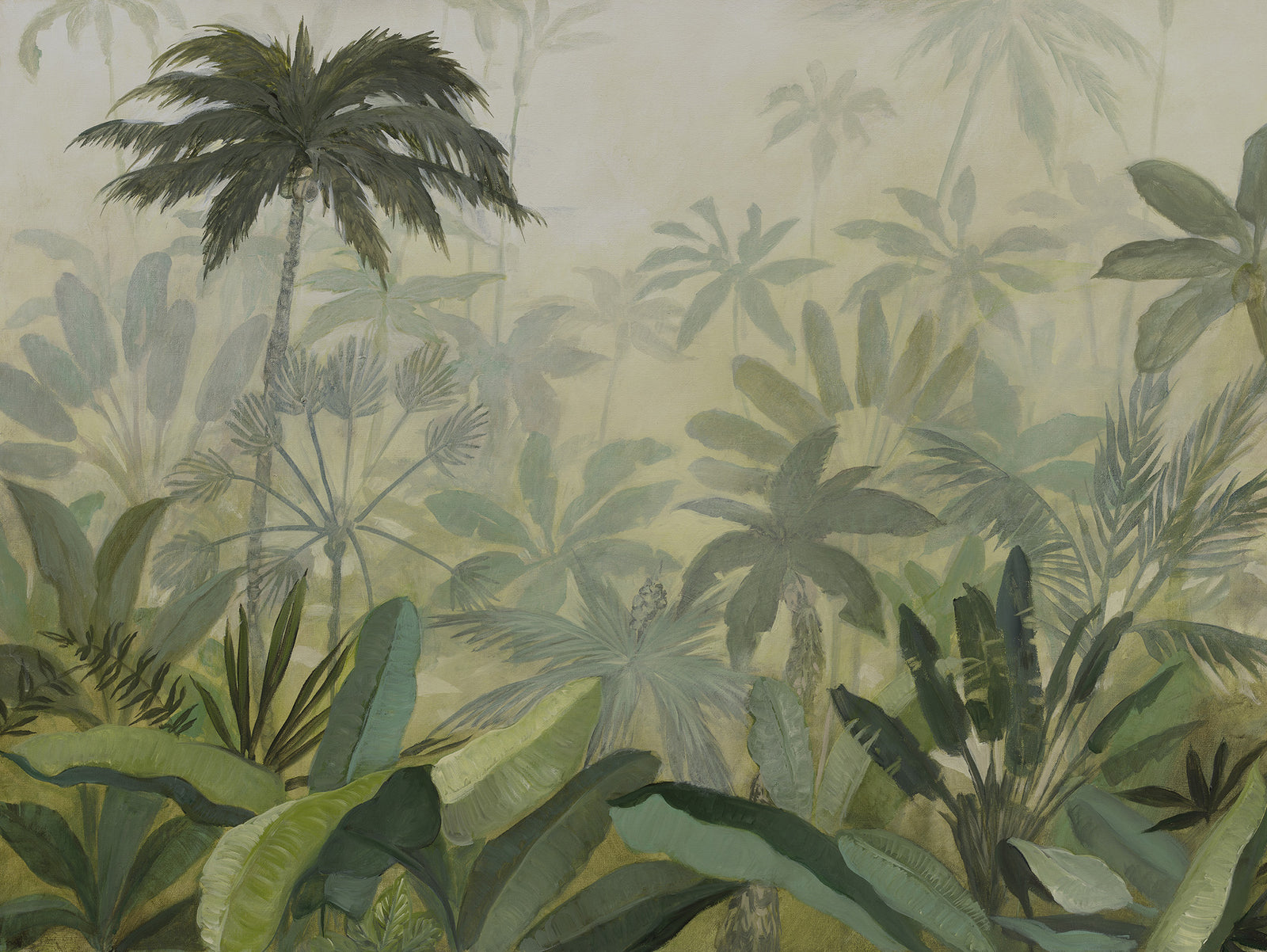 Misty Jungle Dusk Mural