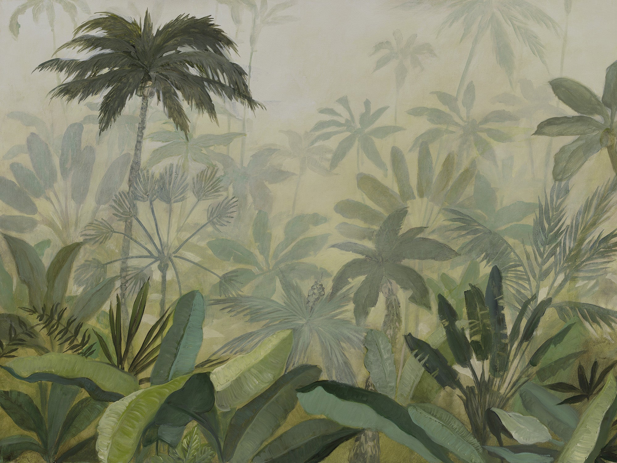 Misty Jungle Dusk Mural