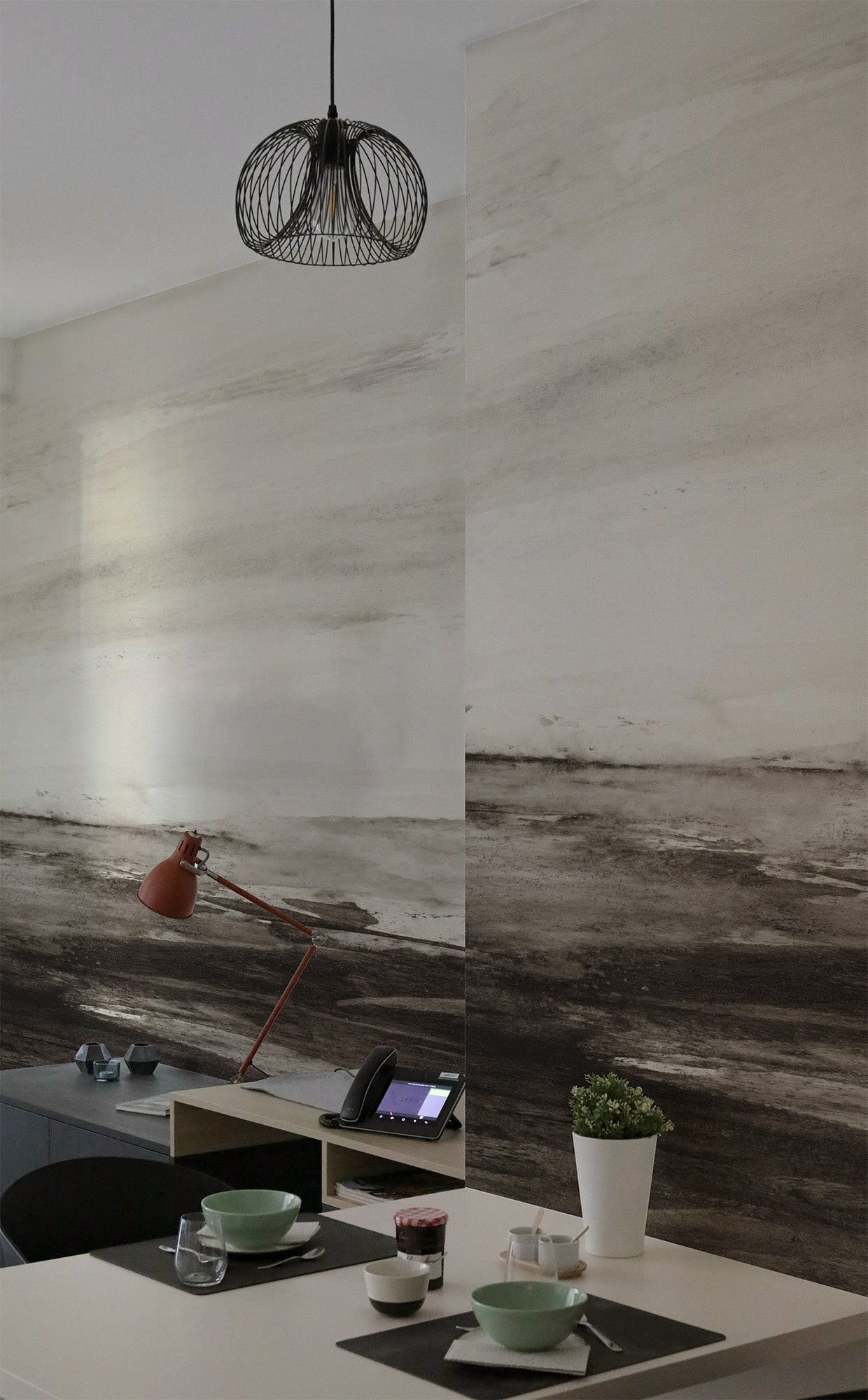 Monochrome Horizon Mural