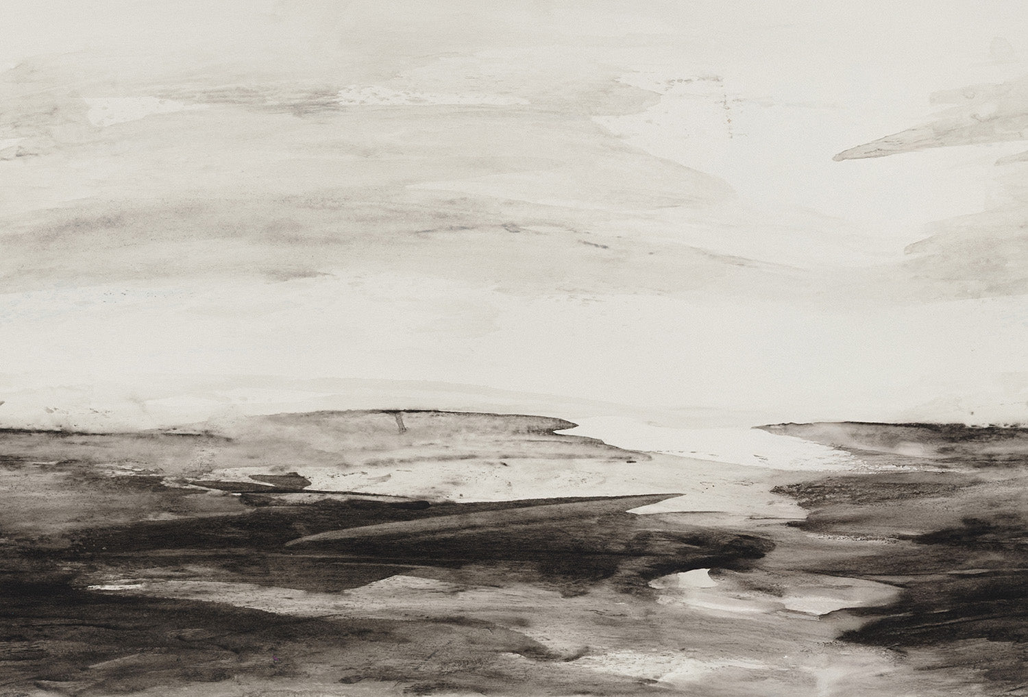 Monochrome Horizon Mural