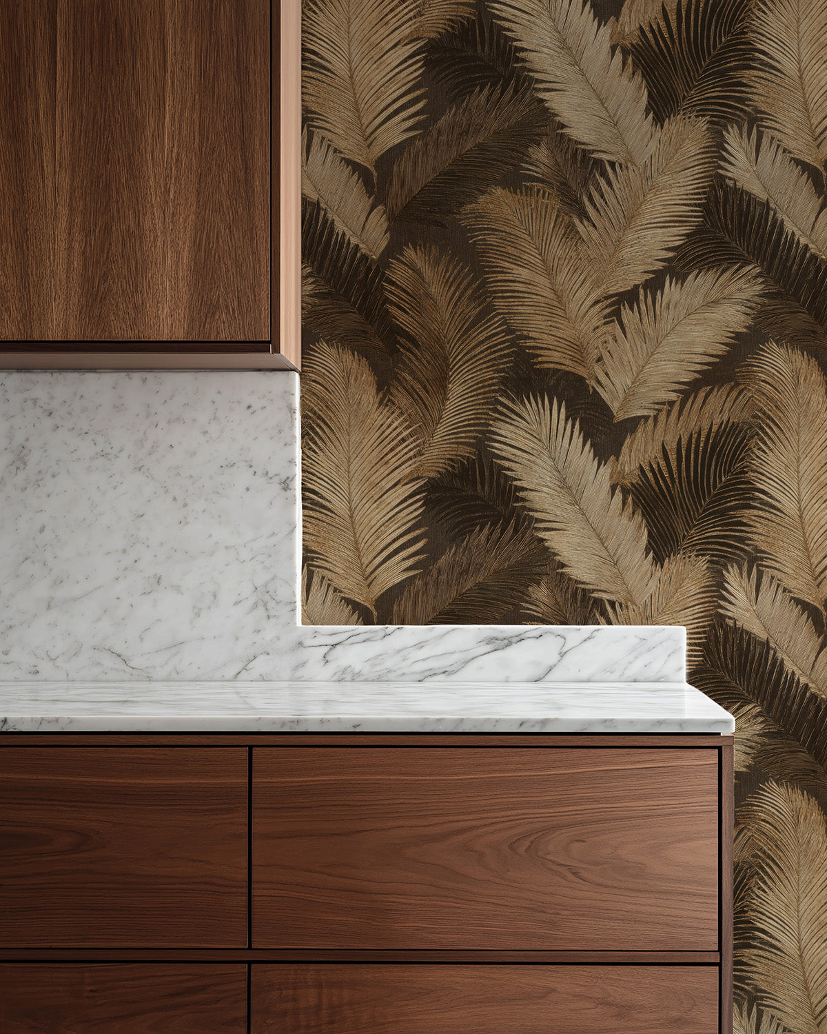Bronzed Palm Leaves | Gold