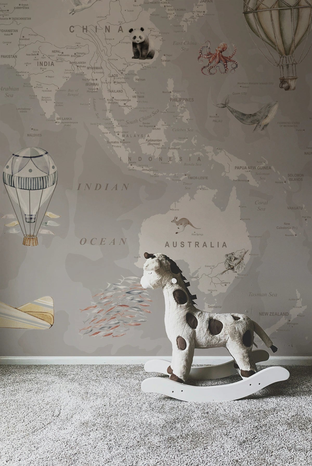 Explorer World Map | Gray