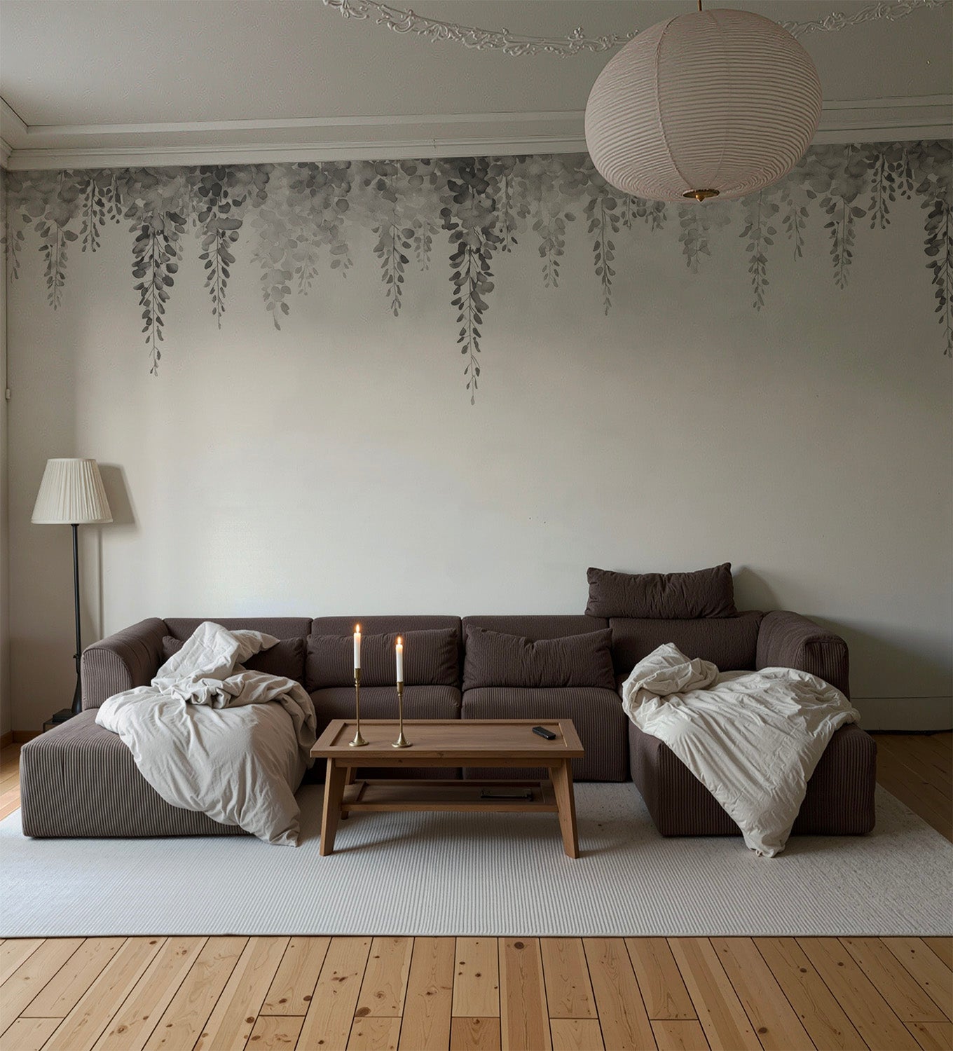 Hanging Wisteria Flowers | Gray