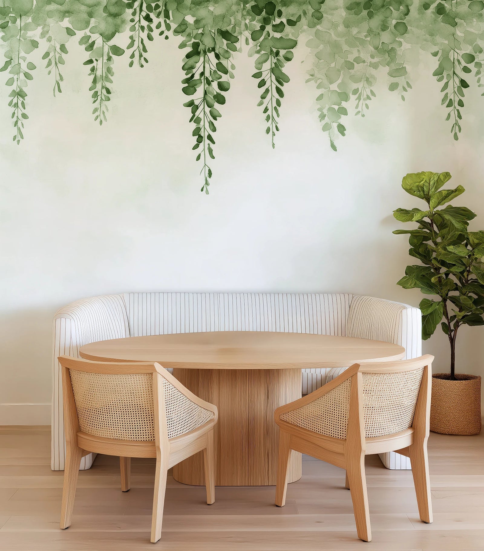 Hanging Wisteria Flowers | Green