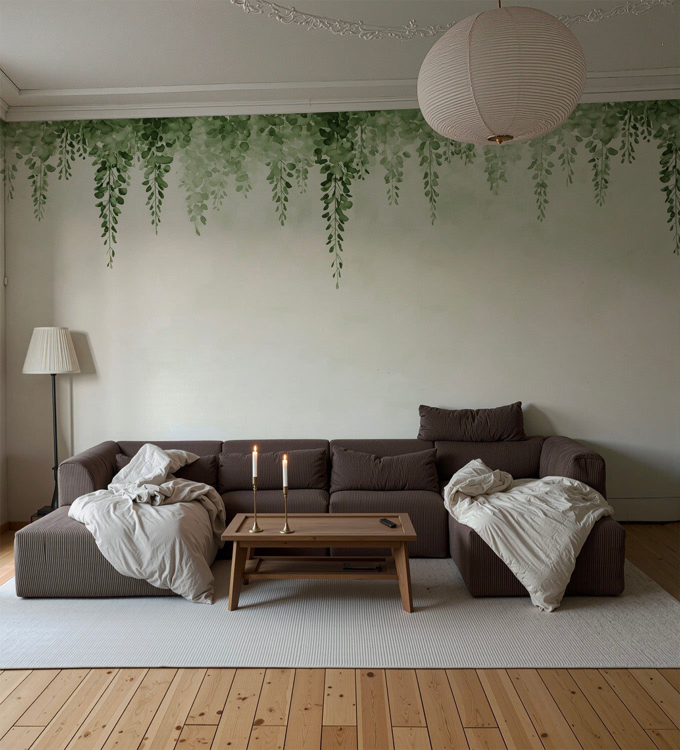 Hanging Wisteria Flowers | Green