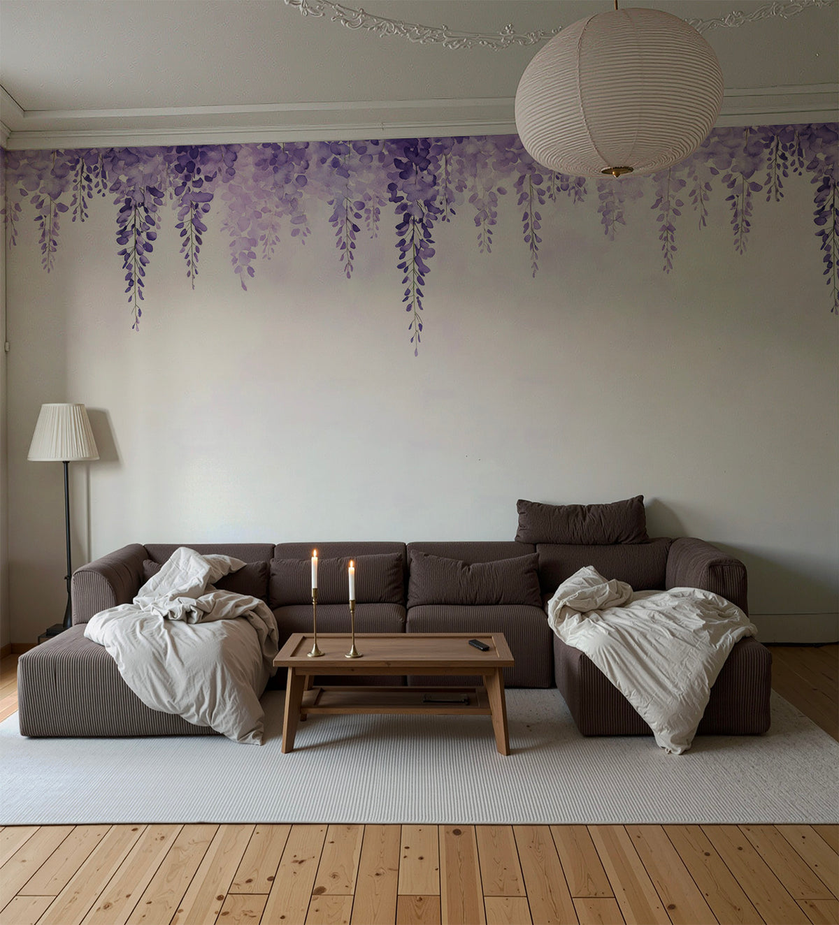 Hanging Wisteria Flowers | Purple
