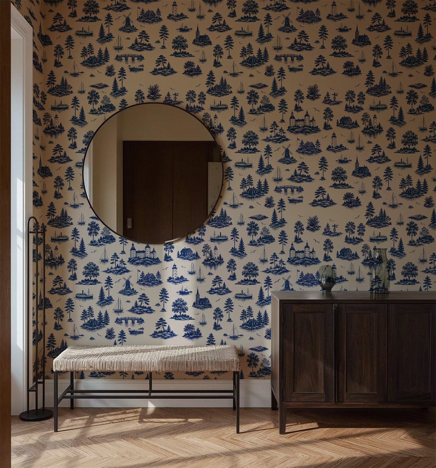 Nordic Coastal Toile | Blue
