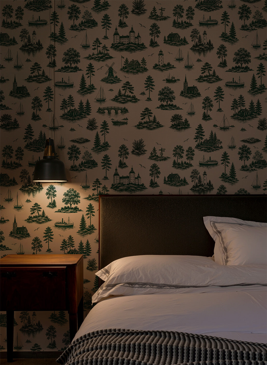 Nordic Coastal Toile | Green