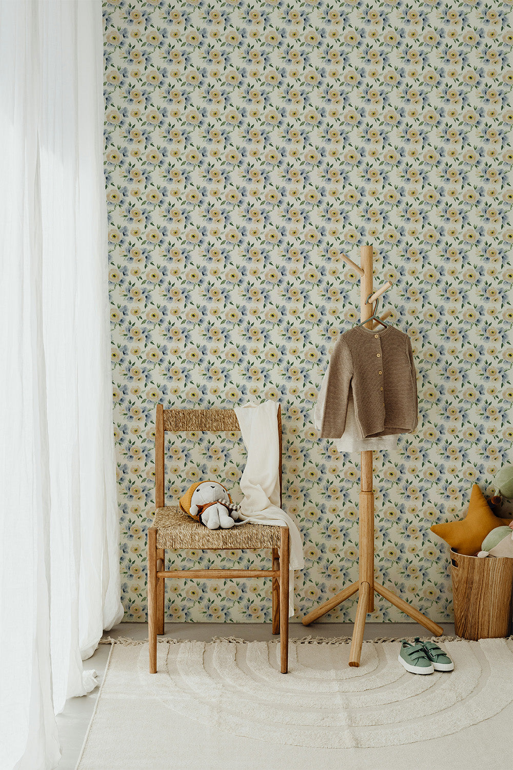 Watercolor Peonies | Sandy Yellow