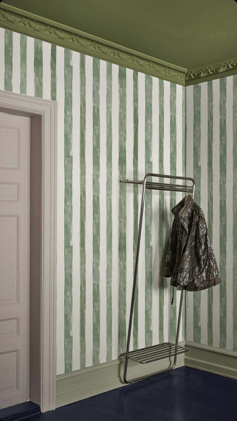 Watercolor Stripes | Green