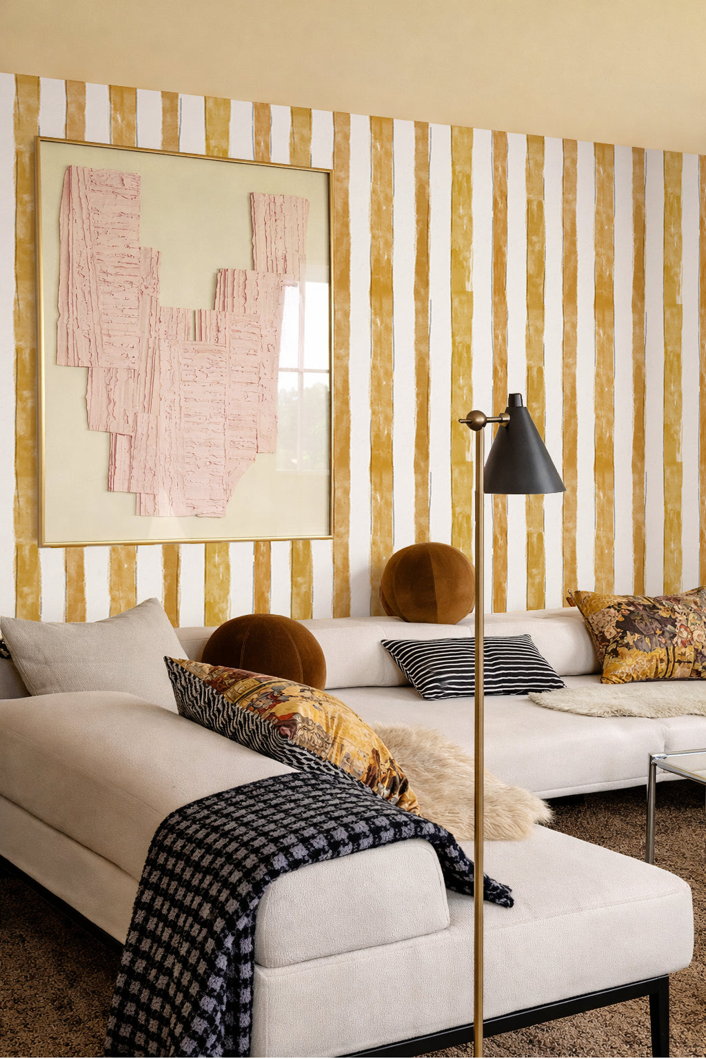 Watercolor Stripes | Yellow