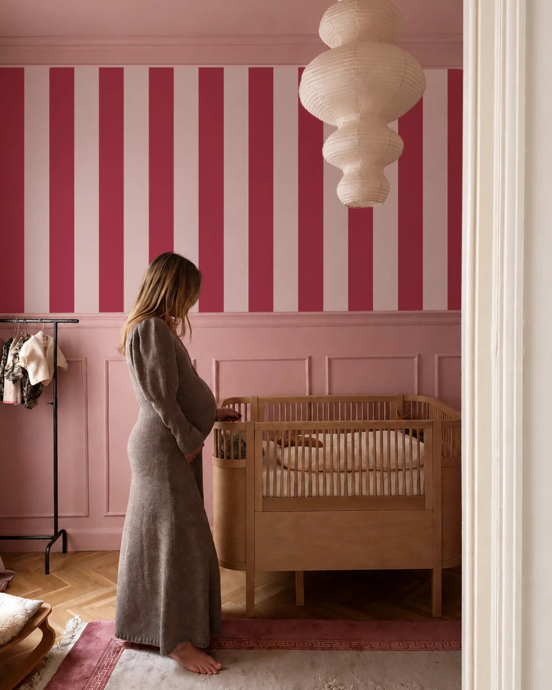 Symmetrical Stripes | Berry Pink