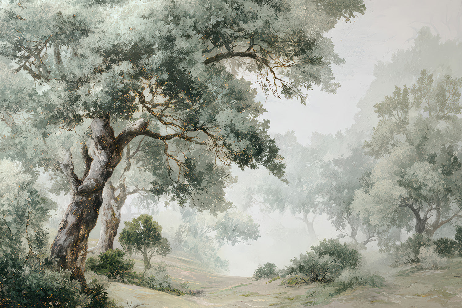 Olive Grove and Mist Guardian Mural