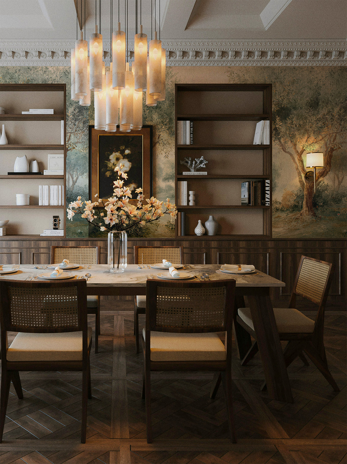 Olive Grove and Mist Duality Mural