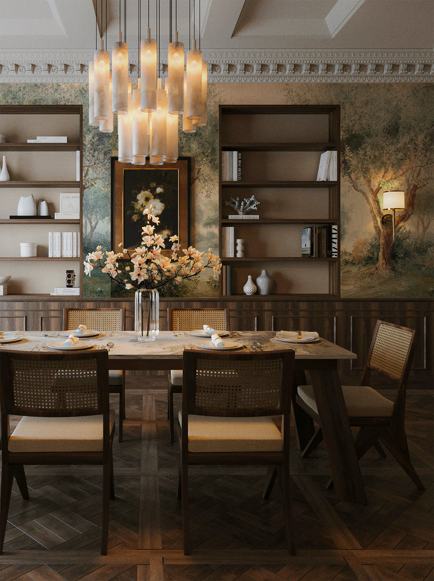 Olive Grove and Mist Duality Mural