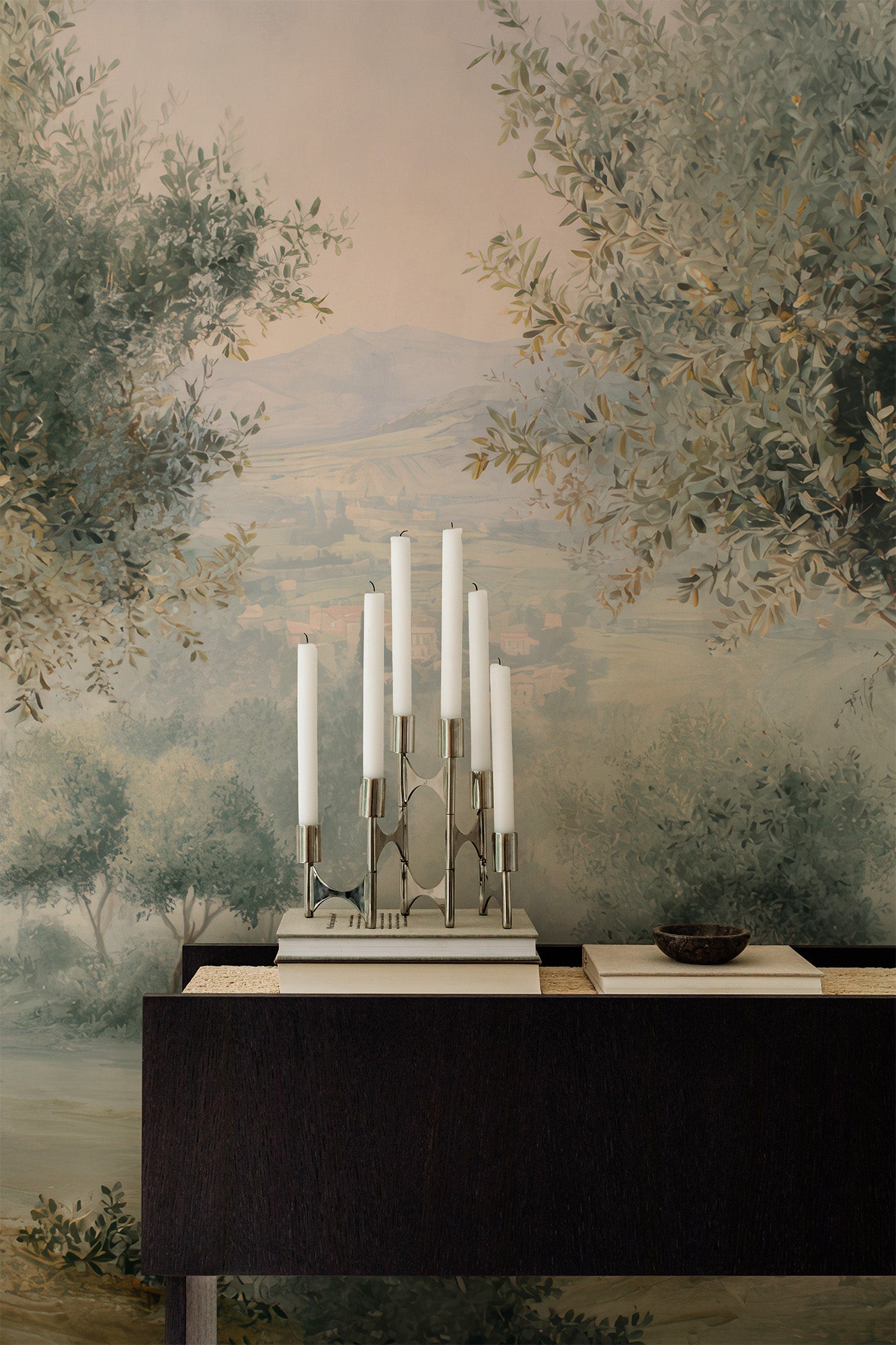 Olive Grove and Mist Duality Mural