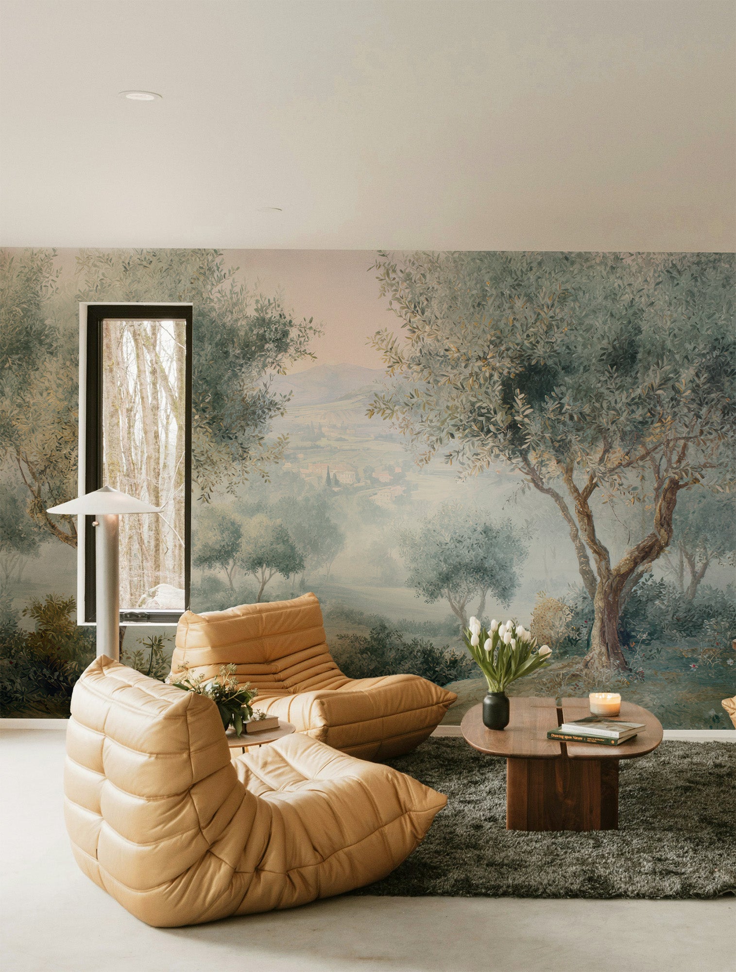 Olive Grove and Mist Duality Mural