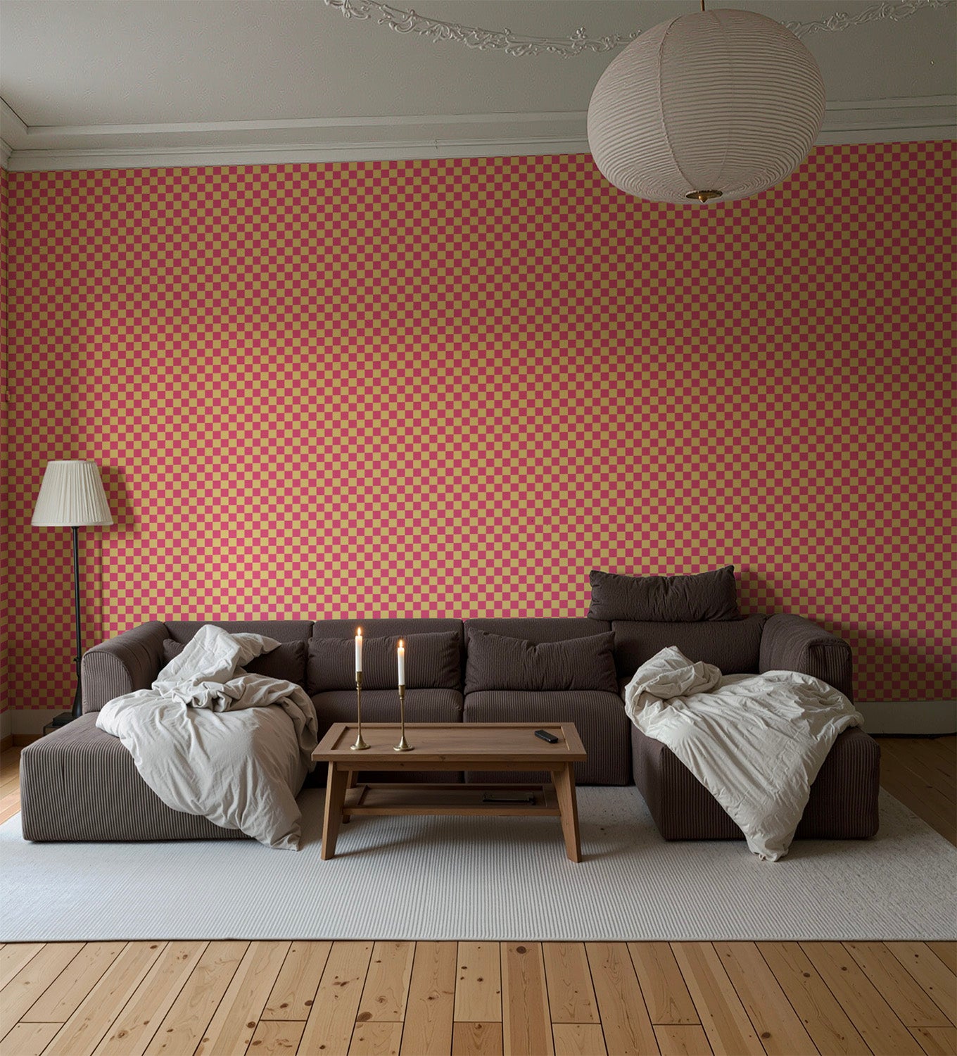 Petite Check | Pink Yellow
