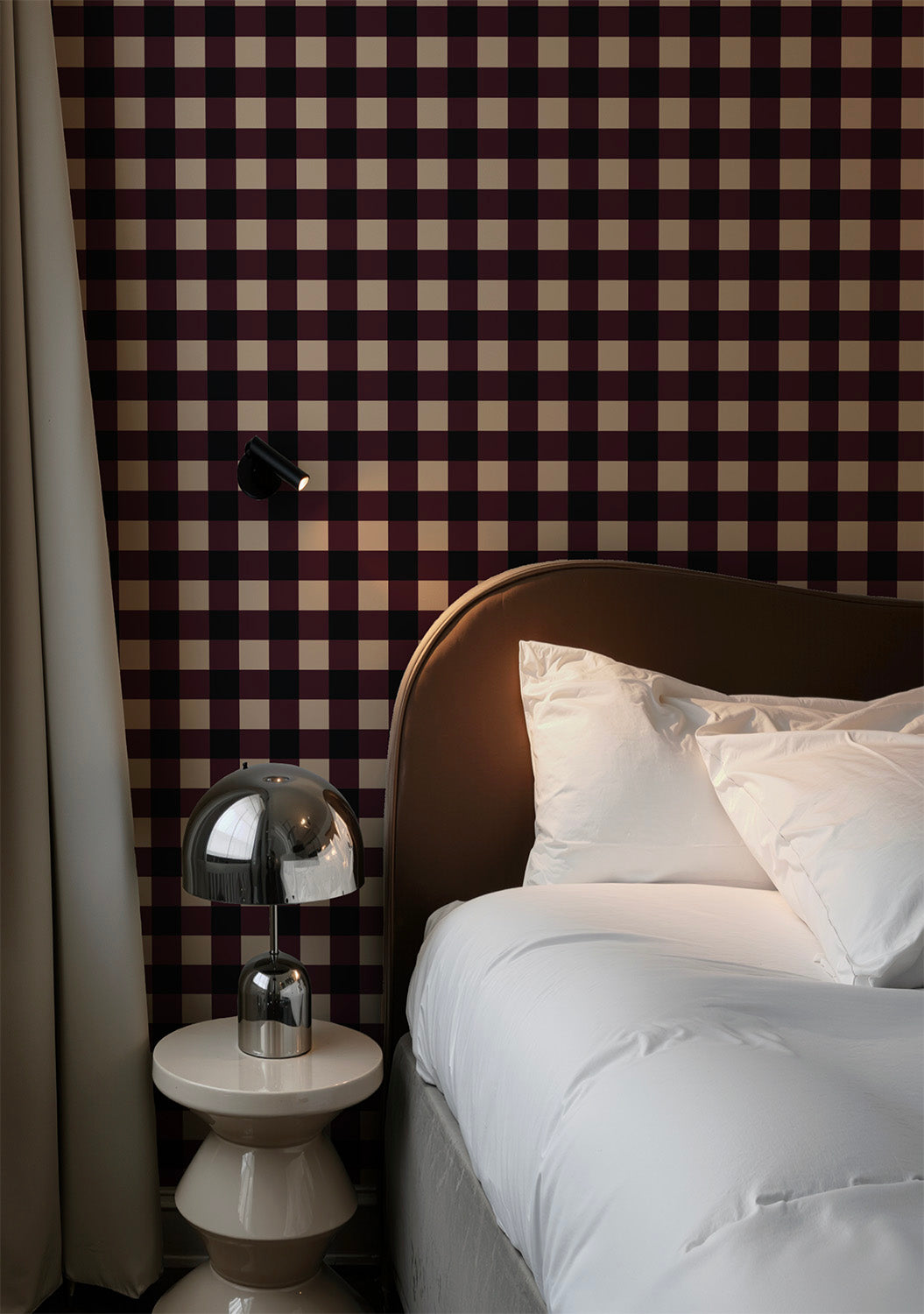Petite Check | Tricolore Burgundy Black