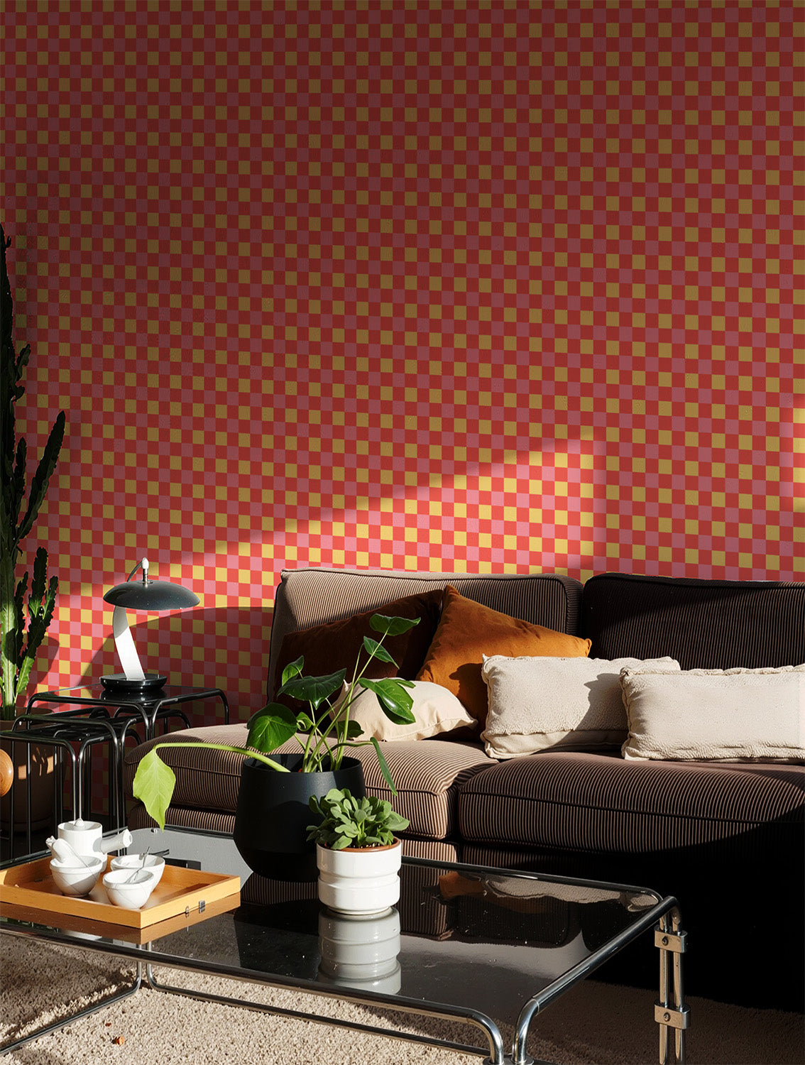 Petite Check | Tricolore Yellow Pink