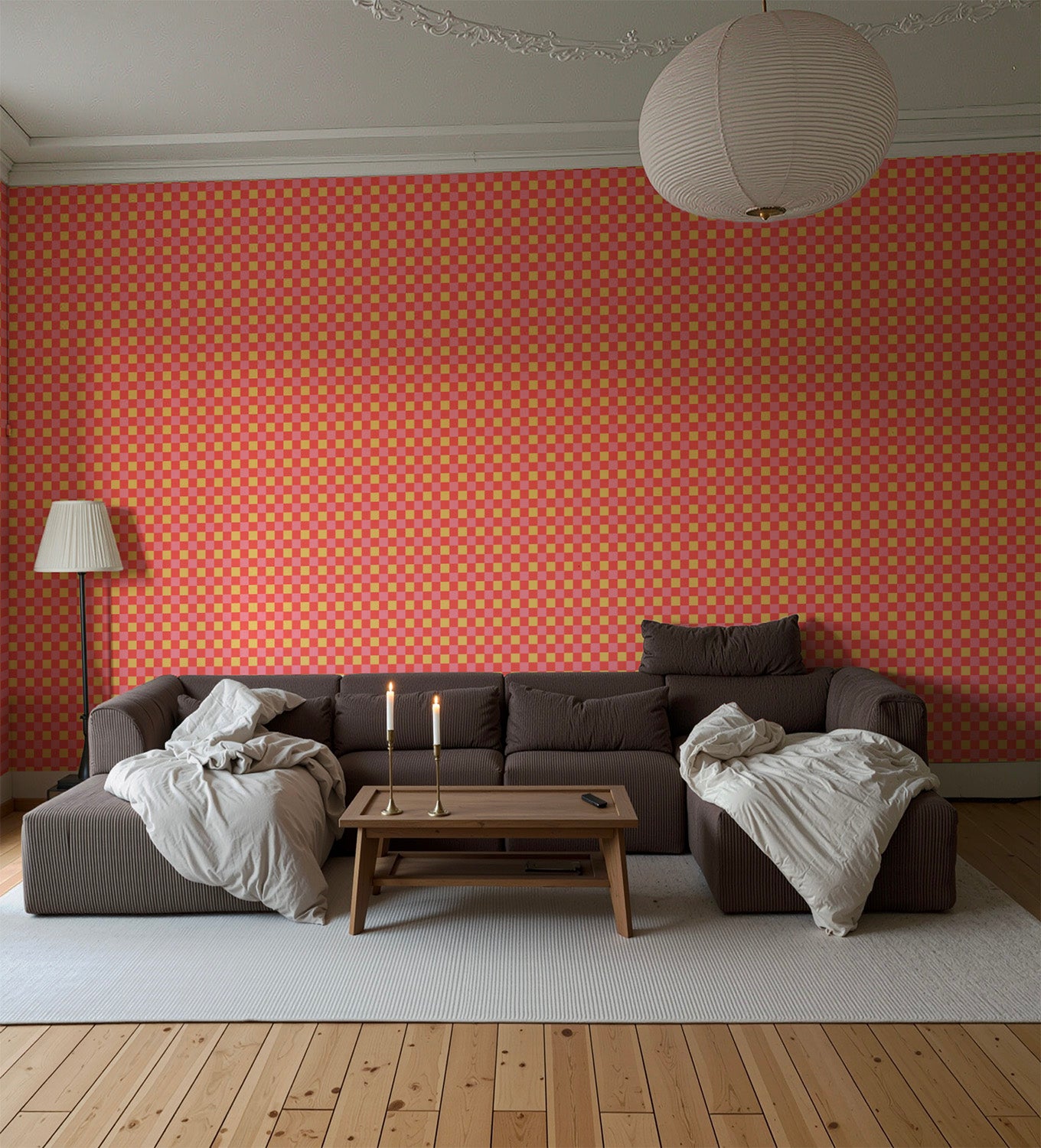 Petite Check | Tricolore Yellow Pink