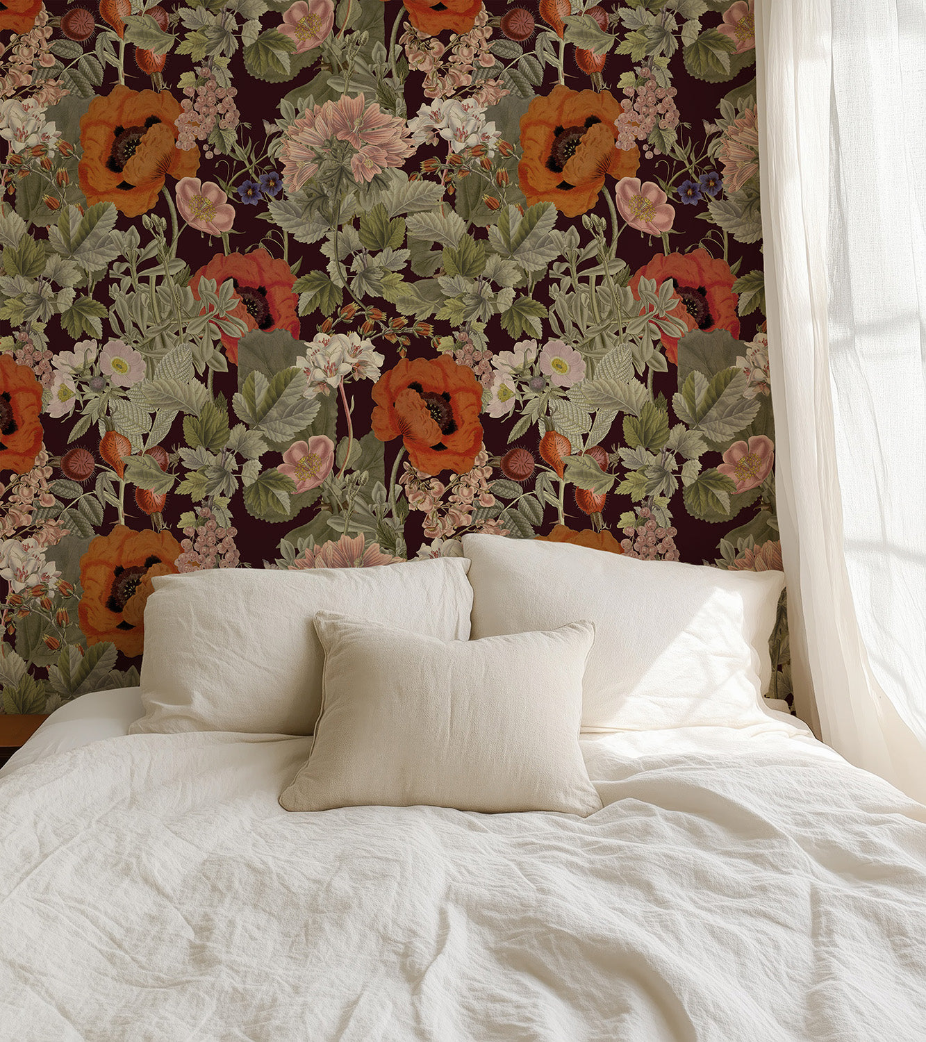 Poppy Garden | Burgundy