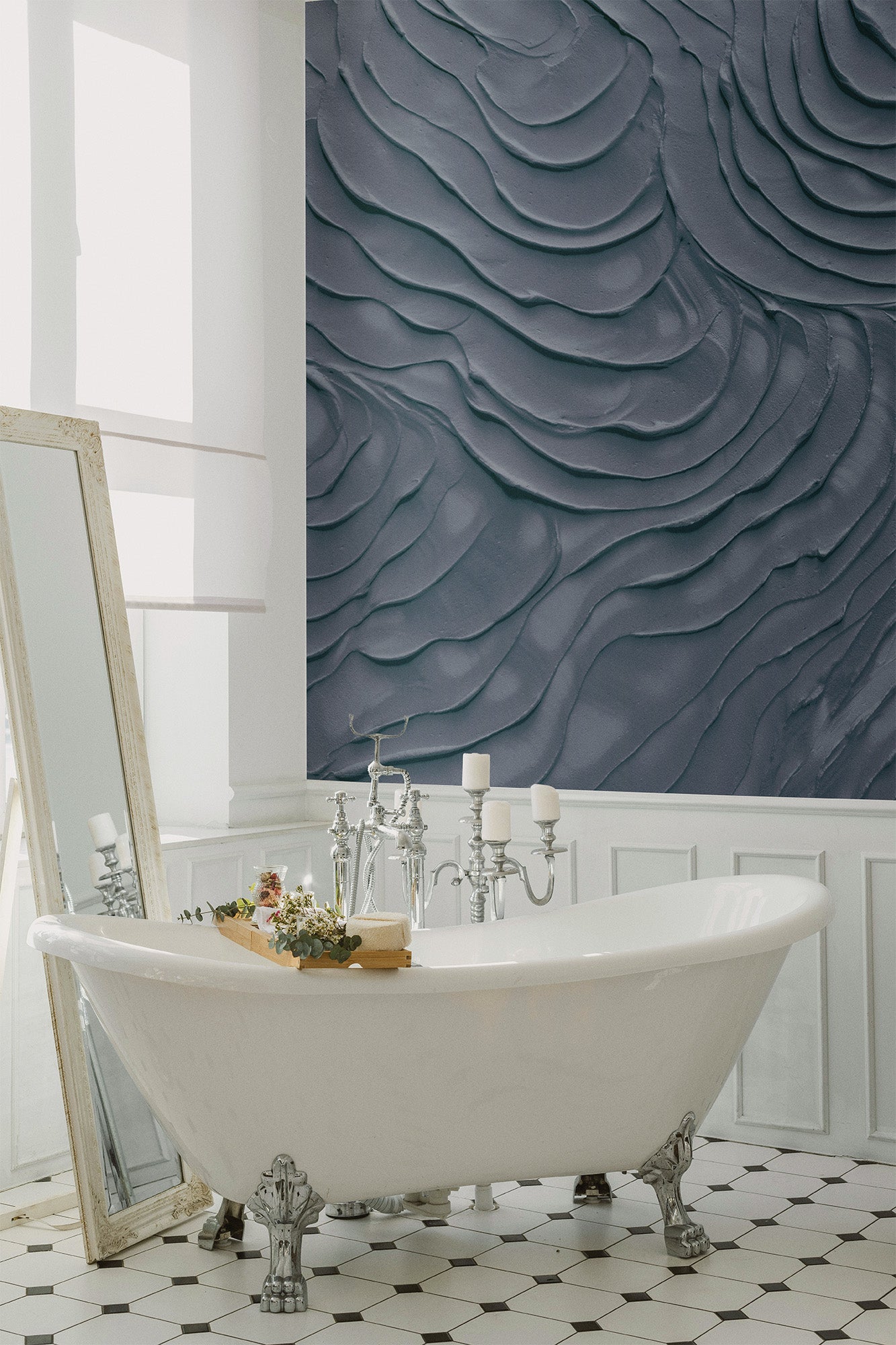 Soft Dunes Midnight Blue Mural