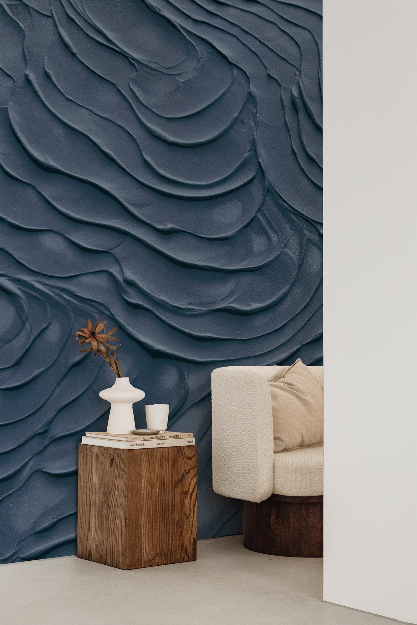 Soft Dunes Midnight Blue Mural