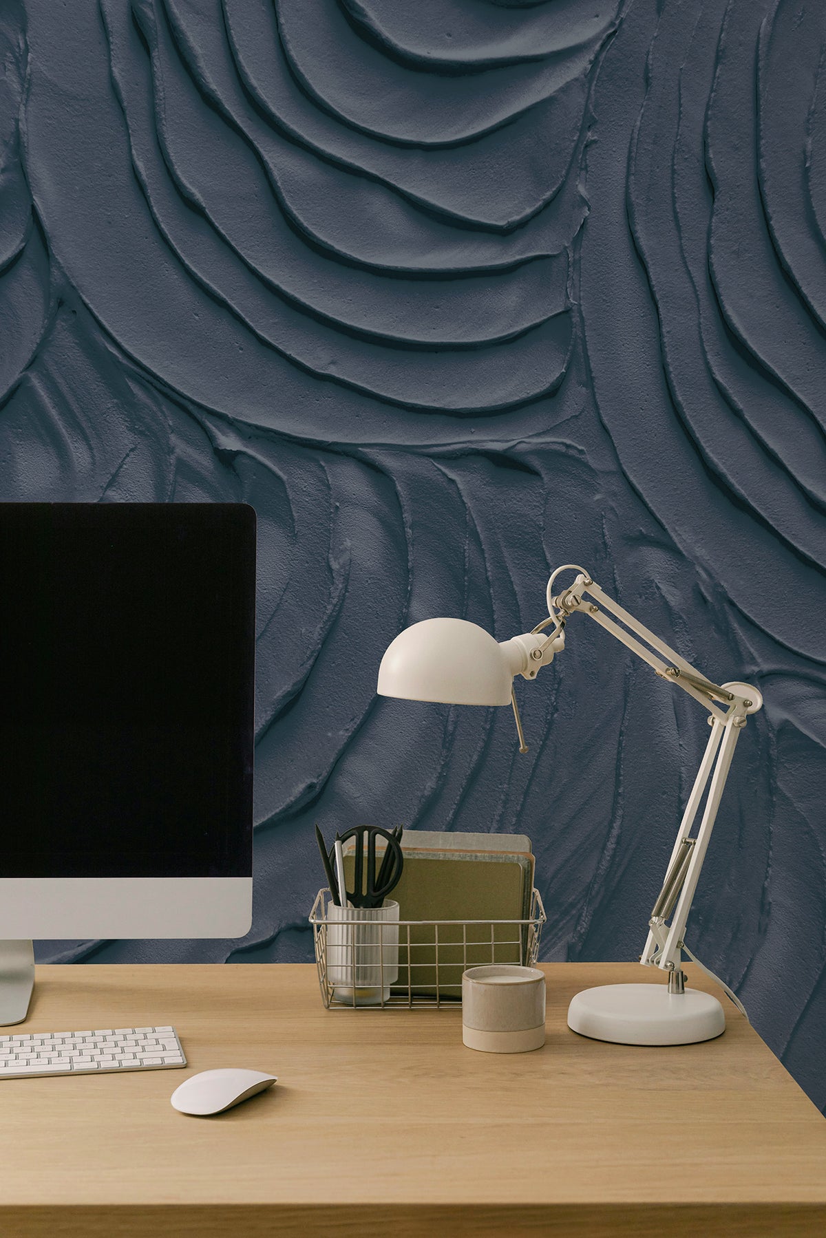 Soft Dunes Midnight Blue Mural