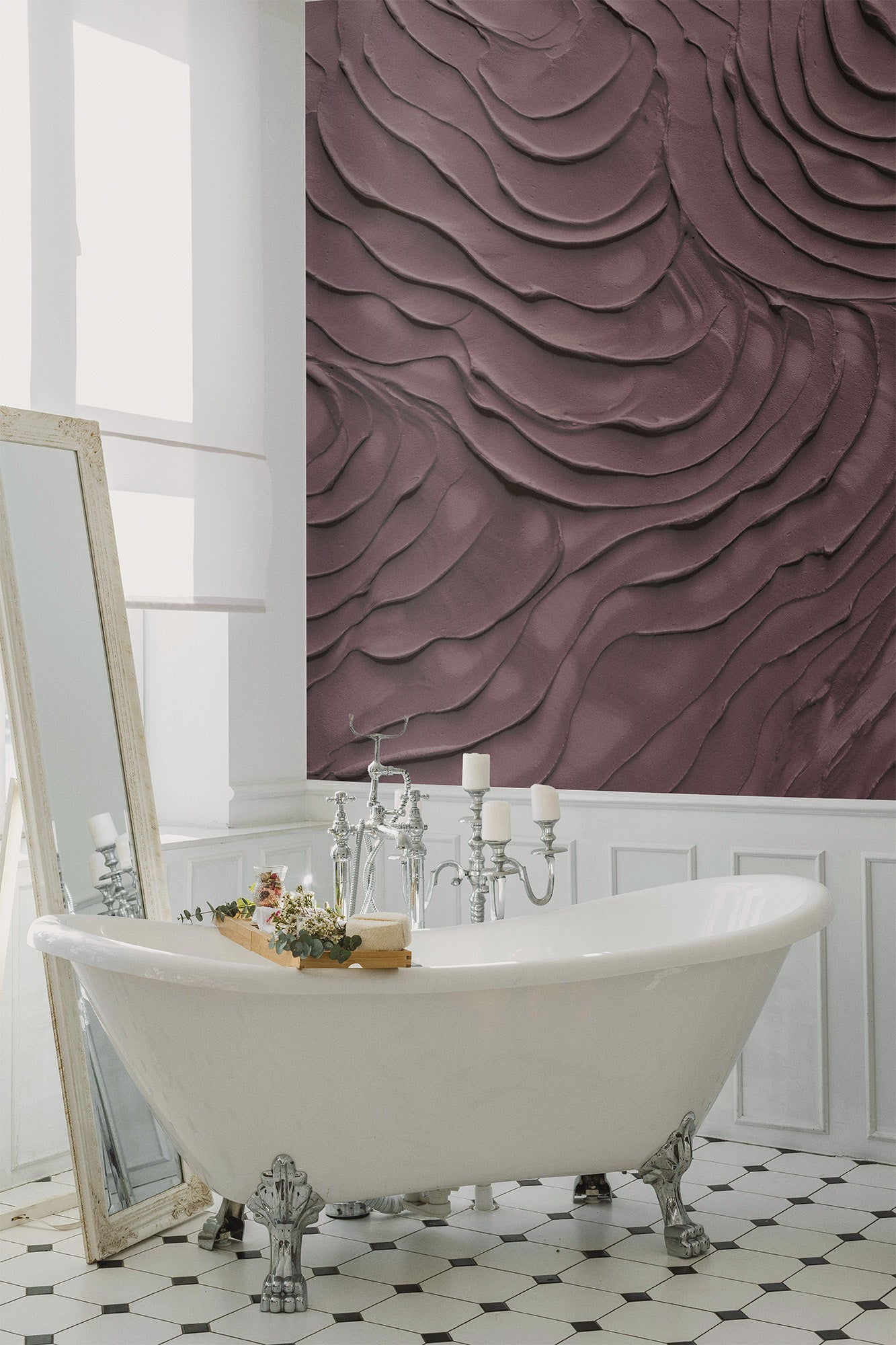 Soft Dunes Plum Mural