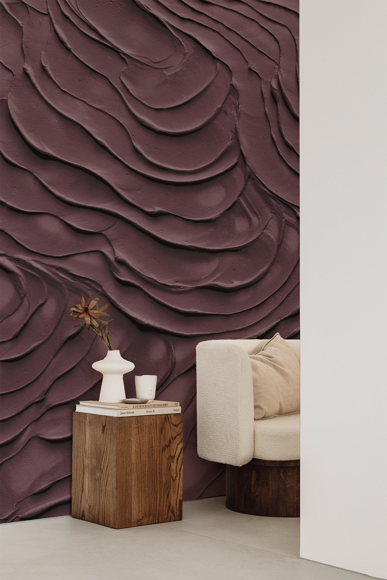 Soft Dunes Plum Mural