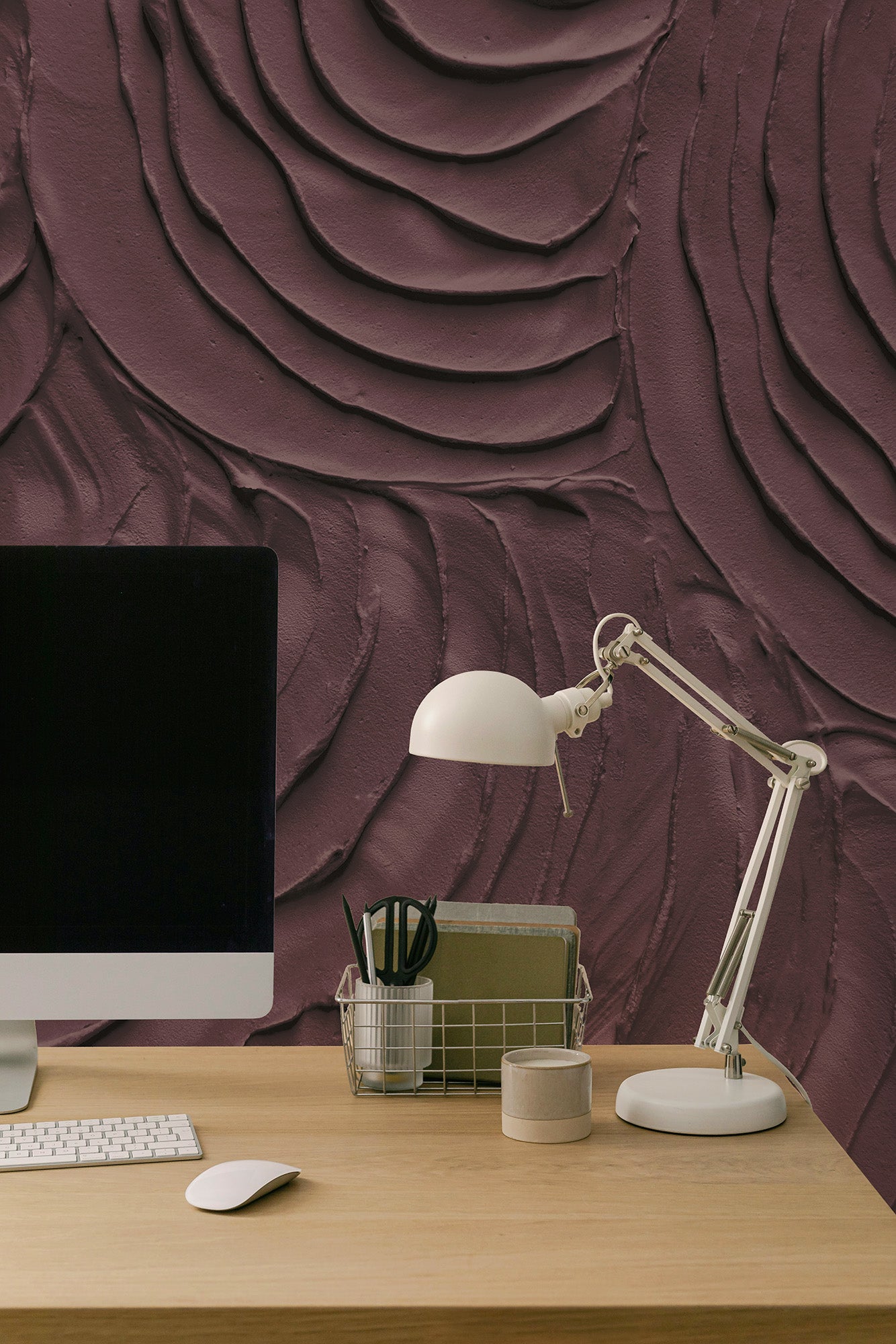 Soft Dunes Plum Mural