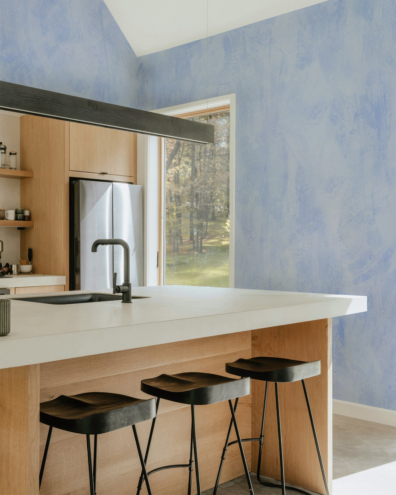 Soft Texture Lavender Blue Mural