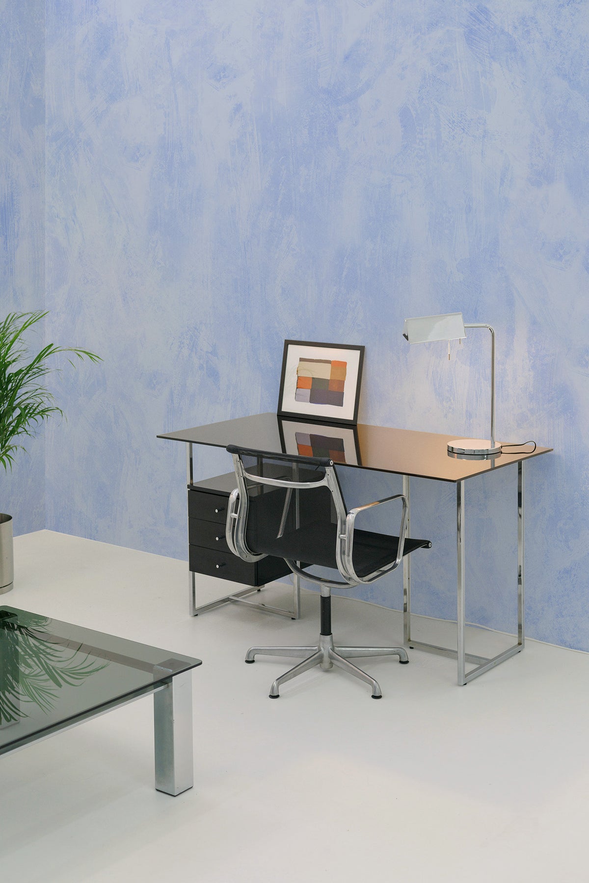 Soft Texture Lavender Blue Mural