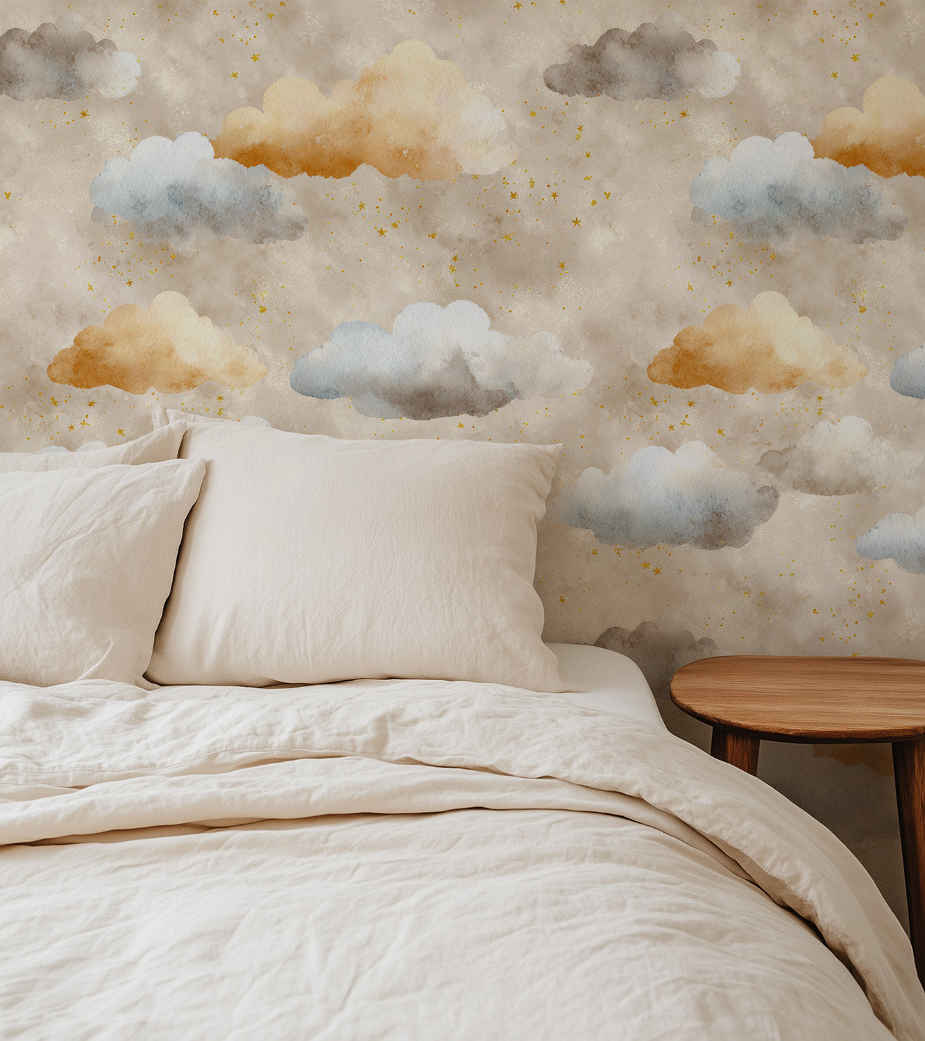 Starry Watercolor Clouds