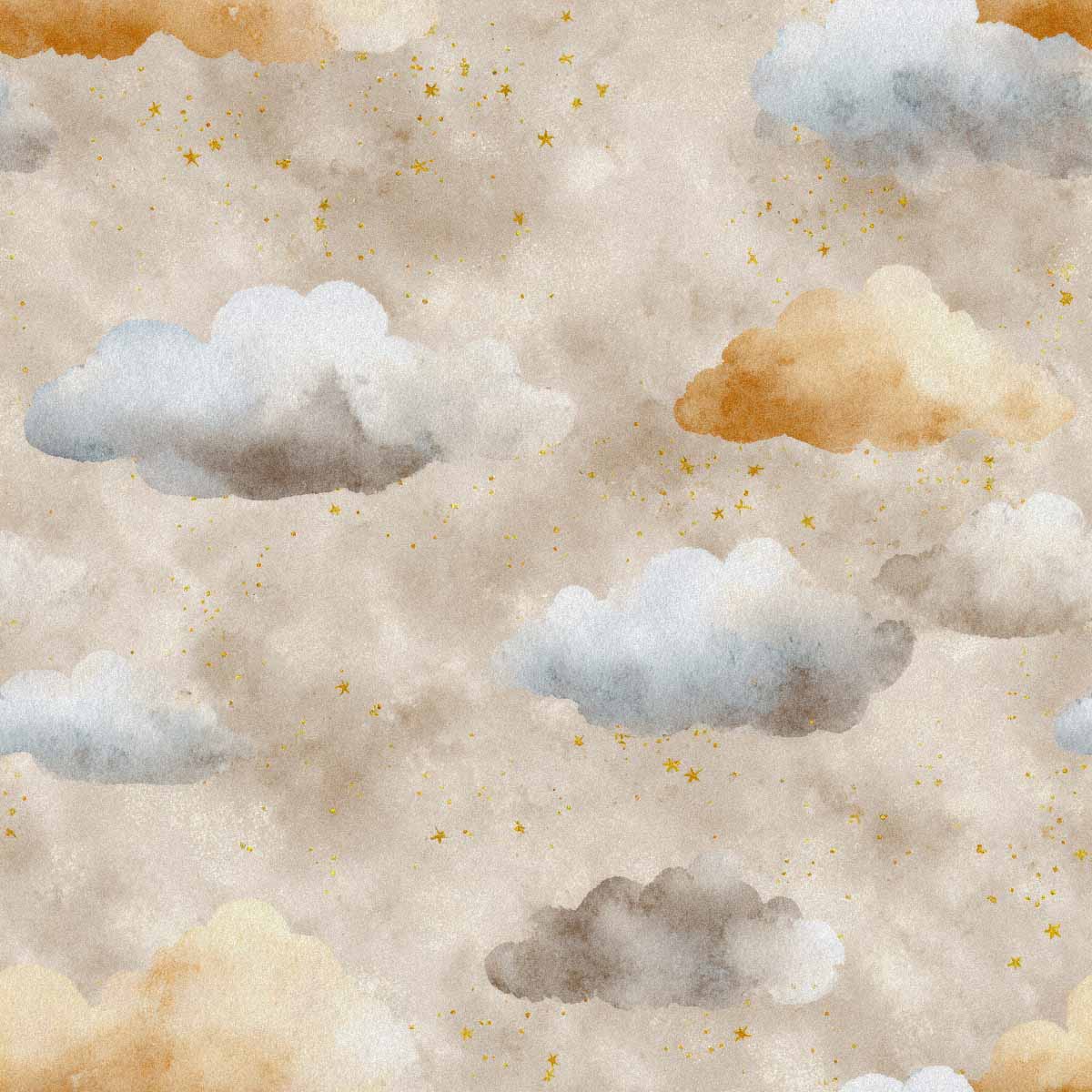 Starry Watercolor Clouds