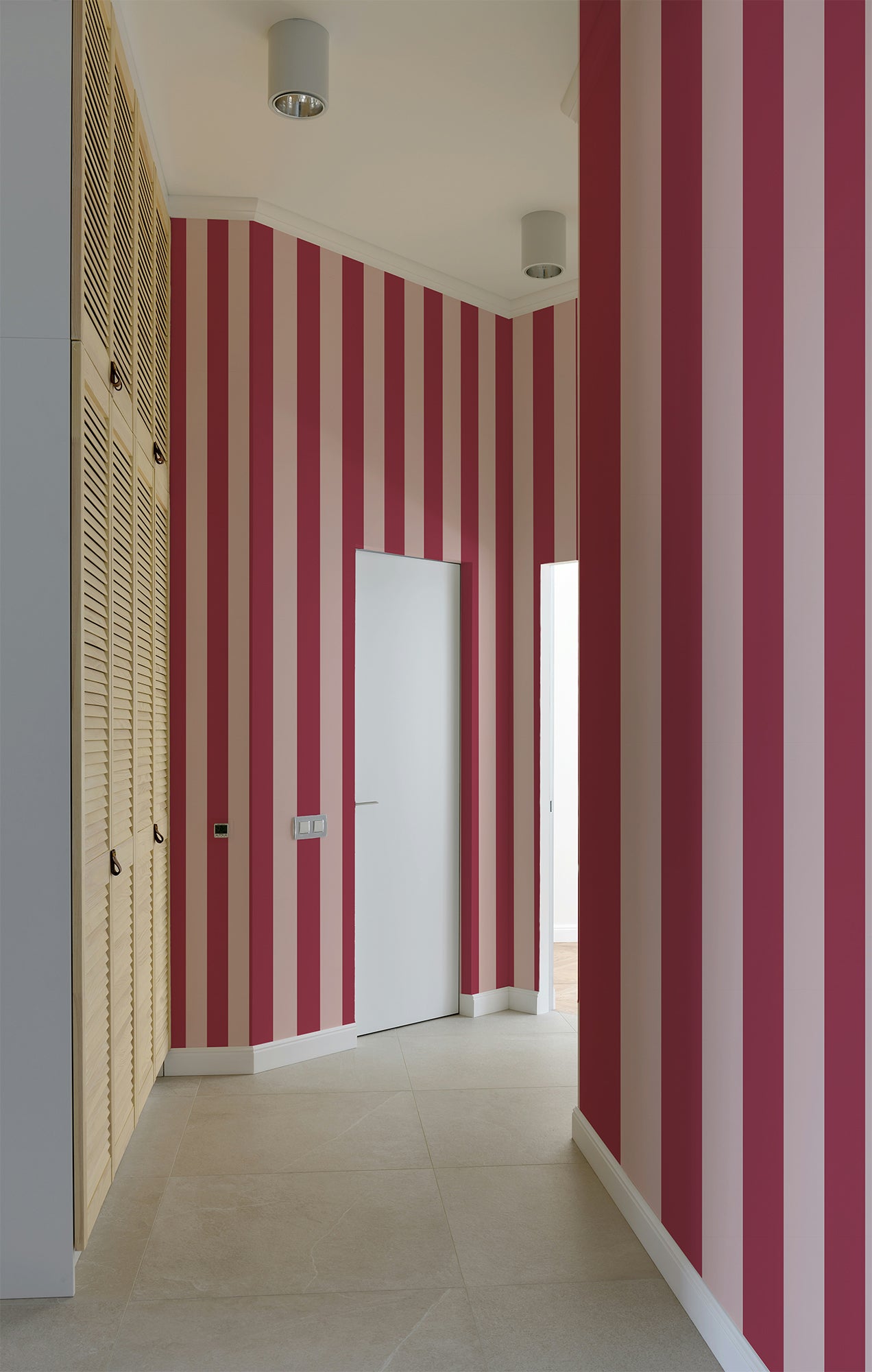 Symmetrical Stripes | Berry Pink