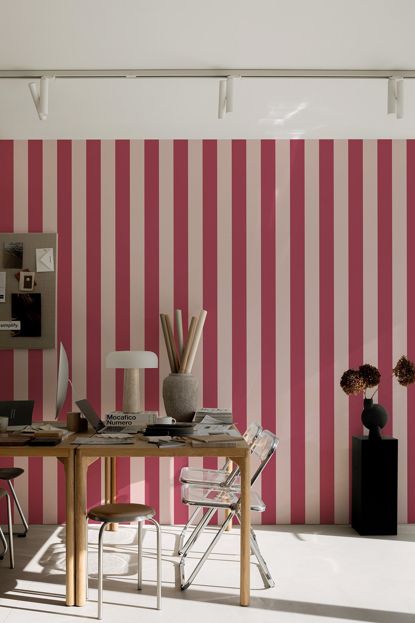 Symmetrical Stripes | Berry Pink