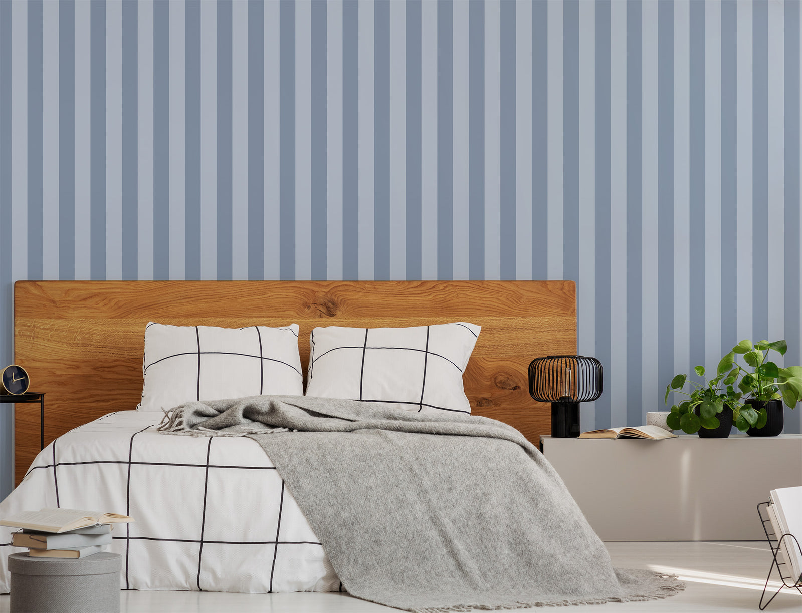 Symmetrical Stripes | Dusty Blue