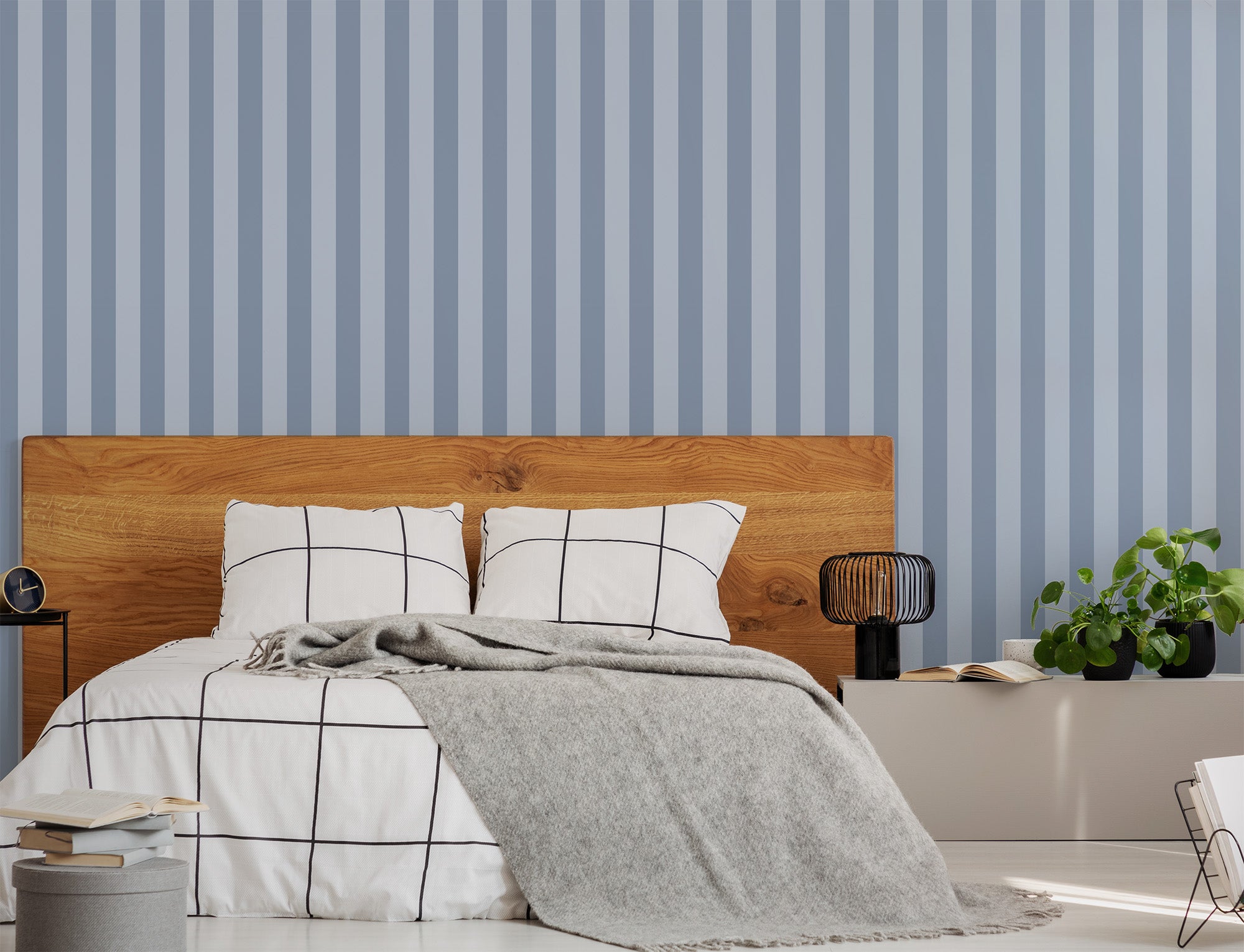 Symmetrical Stripes | Dusty Blue