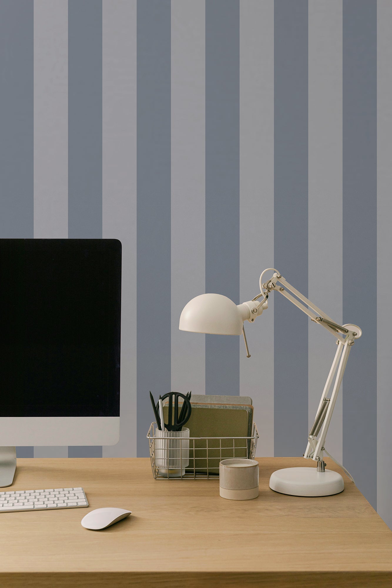 Symmetrical Stripes | Dusty Blue
