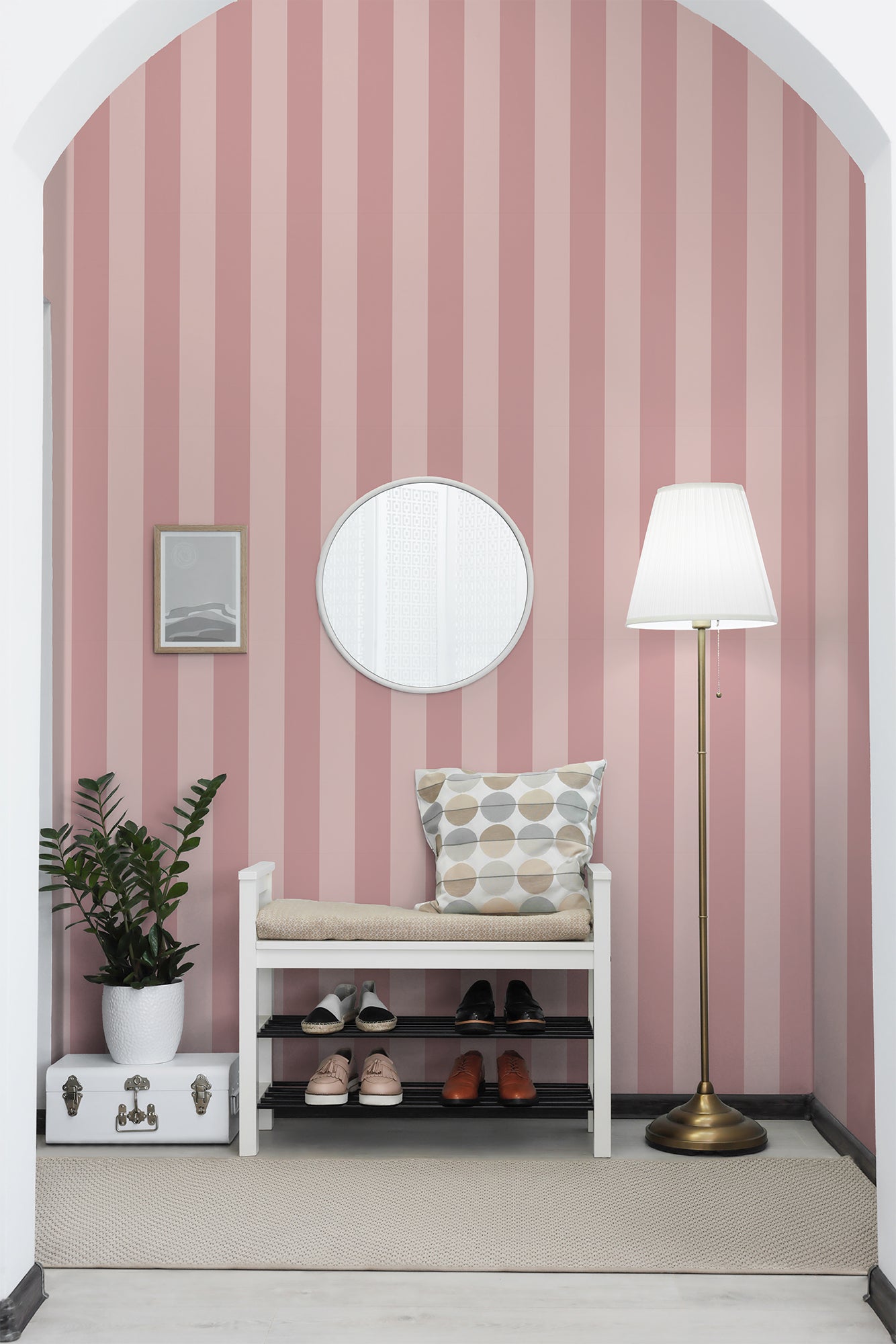 Symmetrical Stripes | Dusty Pink