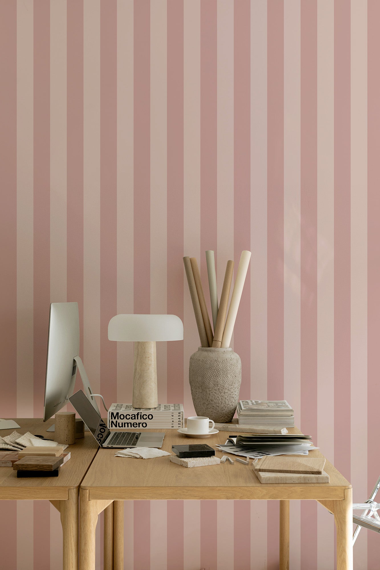 Symmetrical Stripes | Dusty Pink