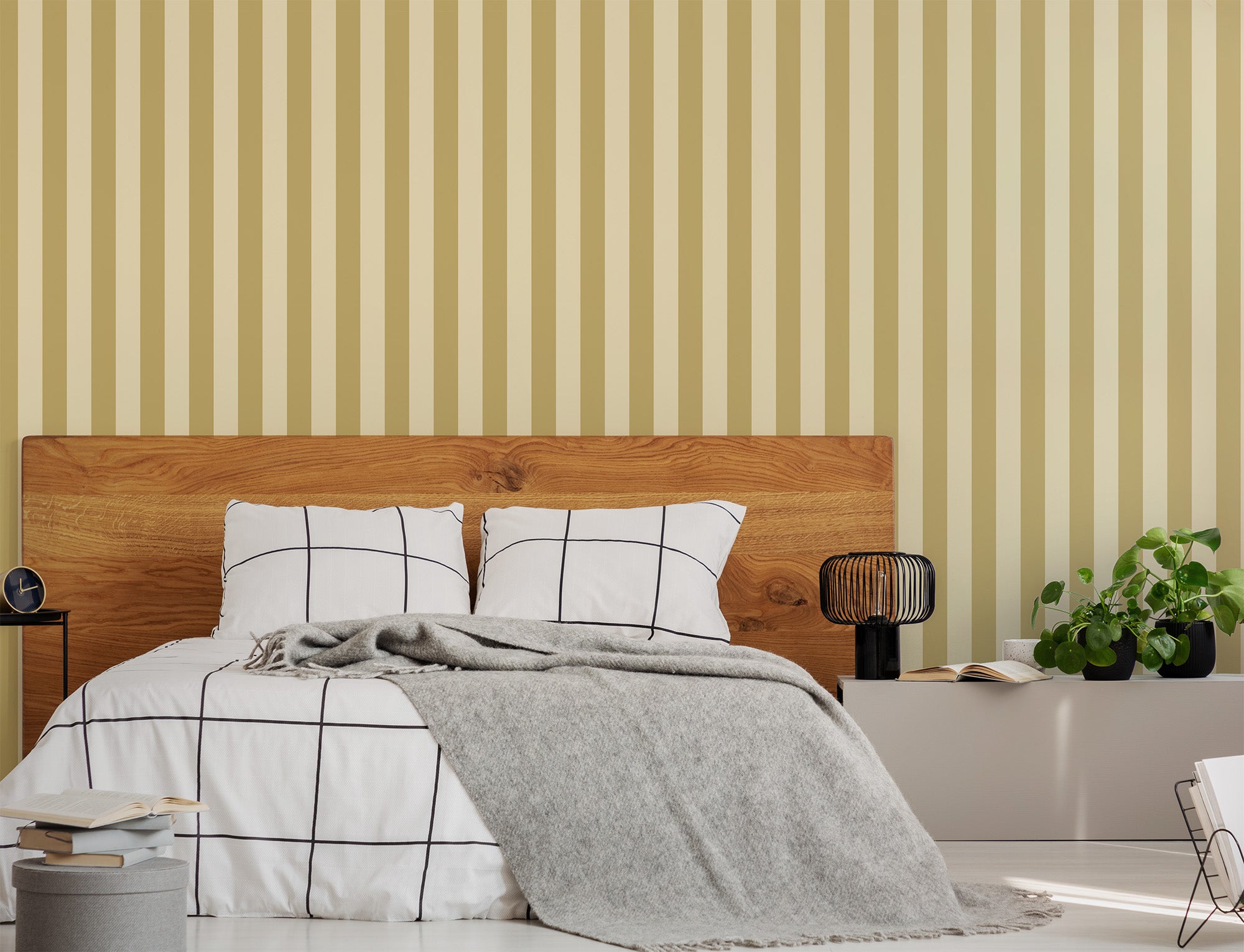 Symmetrical Stripes | Dusty Yellow